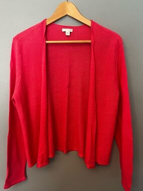J. Jill Open-Front Linen Blend Cardigan